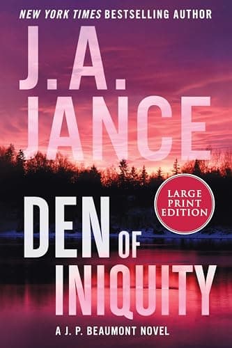 Cover of Den of Iniquity (J. P. Beaumont, Bk. 26 - Large Print)