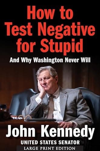 Cover of How to Test Negative for Stupid: And Why Washington Never Will? A Senator's Funny and Perceptive Takedown of Washington Politics (Large Print)