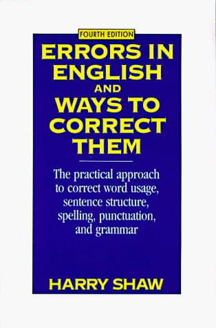 Cover of Errors in English and Ways to Correct Them