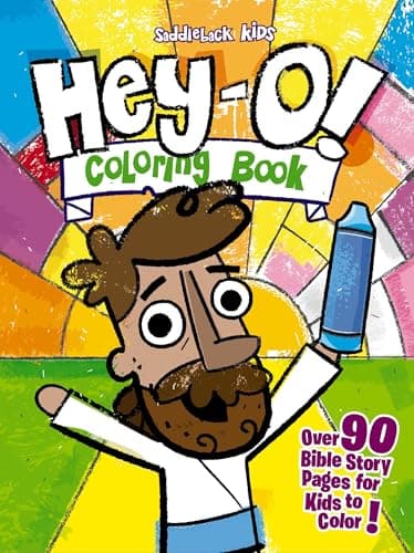 Cover of Hey-O! Coloring Book: Over 90 Bible Story Pages for Kids to Color (Hey-O! Bible Stories)