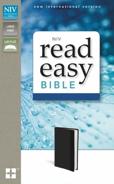 Cover of NIV Read Easy Bible (Large Print, Black Italian Duo-Tone)