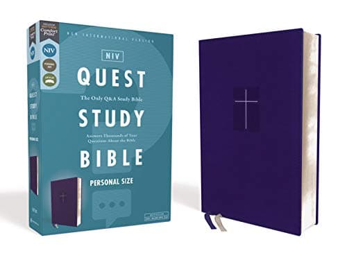 Cover of NIV Quest Study Bible Personal Size (Blue Leathersoft)
