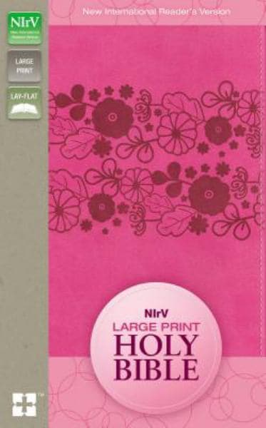 Cover of NIrV Large Print Holy Bible (Raspberry Italian Duo-Tone)