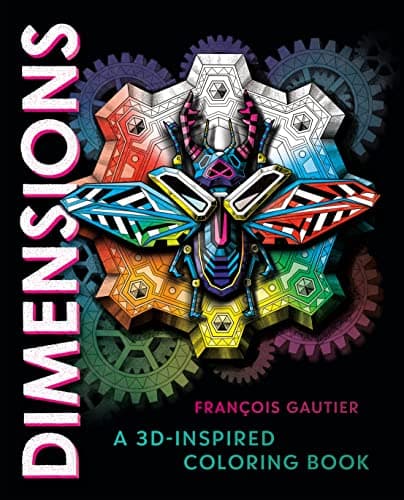 Cover of Dimensions: A 3D-Inspired Coloring Book