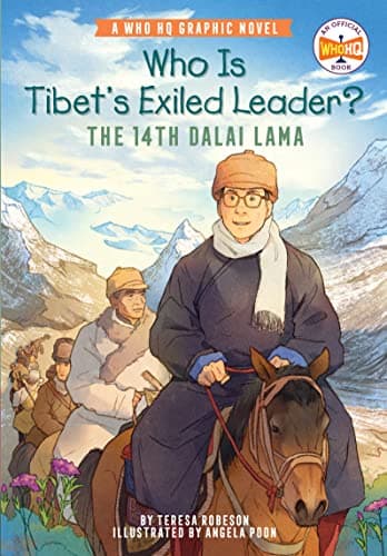 Cover of Who Is Tibet's Exiled Leader? The 14th Dalai Lama (WhoHQ Graphic Novel)