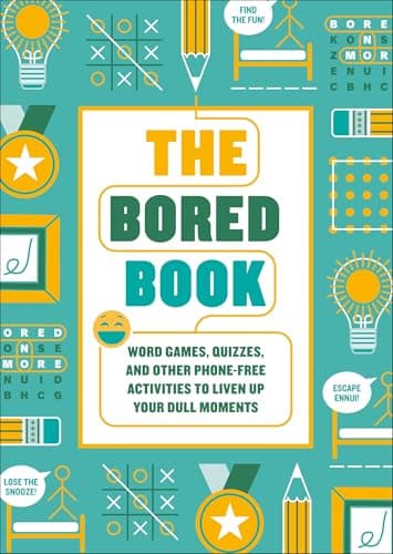 Cover of The Bored Book: Word Games, Quizzes, and Other Phone-Free Activities to Liven Up Your Dull Moments