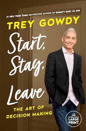 Cover of Start, Stay, or Leave: The Art of Decision Making (Large Print)