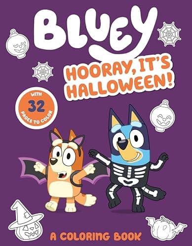 Cover of Hooray, It's Halloween! Colouring Book (Bluey)