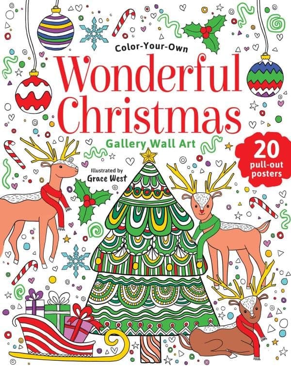 Cover of Wonderful Christmas (Color-Your-Own Gallery Wall Art)