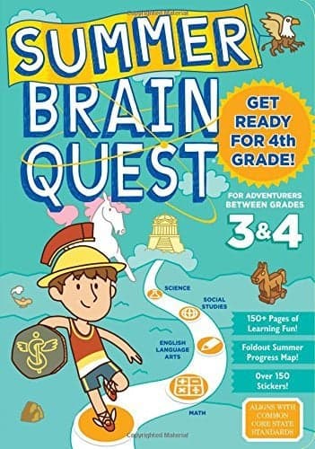Cover of Between Grades 3 & 4 Workbook (Summer Brain Quest)