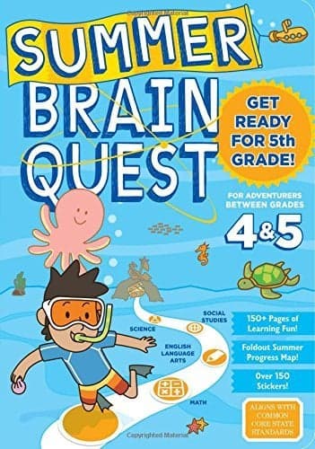 Cover of Between Grades 4 & 5 Workbook (Summer Brain Quest)