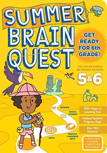 Cover of Between Grades 5 & 6 Workbook (Summer Brain Quest)