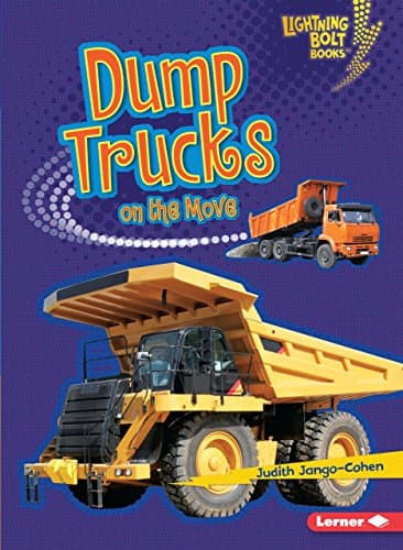Cover of Dump Trucks on the Move (Lightning Bolt Books, Vroom-Vroom)