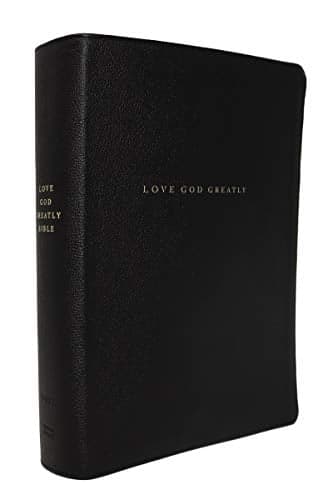 Cover of NET, Love God Greatly Comfort Print Bible (4636BK - Black Genuine Leather)