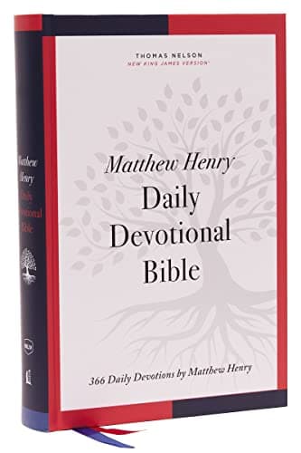 Cover of NKJV, Matthew Henry Daily Devotional Bible (Thumb Indexed, #4532 - Hardcover)