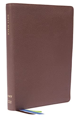 Cover of NET Bible, Large Print Thinline (5686BRN - Brown, Genuine Leather)