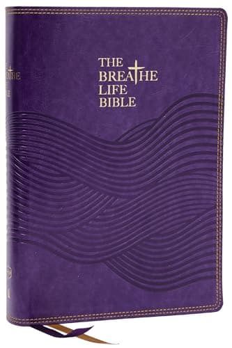 Cover of NKJV, The Breathe Life Holy Bible (Purple, Leathersoft)