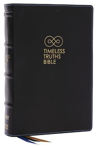 Cover of NET, Timeless Truths Bible (#8996BK - Black Genuine Leather)