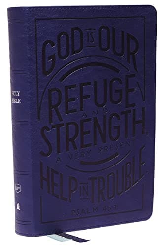 Cover of KJV, Personal Size Reference Bible, Verse Art Cover Collection (Thumb Indexed, #7283BLI - Blue Leathersoft)
