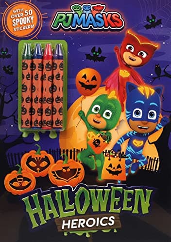 Cover of Halloween Heroics Coloring Books With Crayons (PJ Masks)