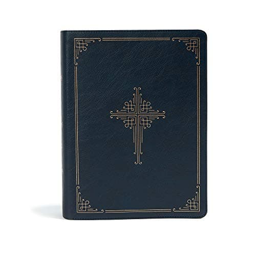 Cover of CSB Ancient Faith Study Bible (Indexed, Navy LeatherTouch)