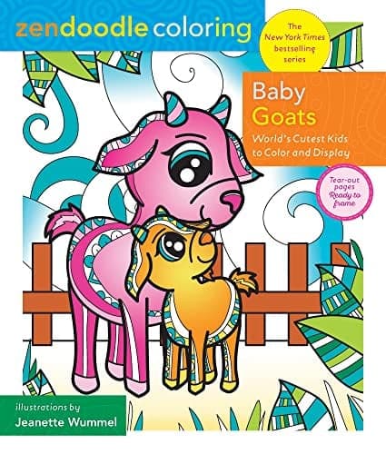 Cover of Baby Goats: World's Cutest Kids to Color and Display (Zendoodle Coloring)