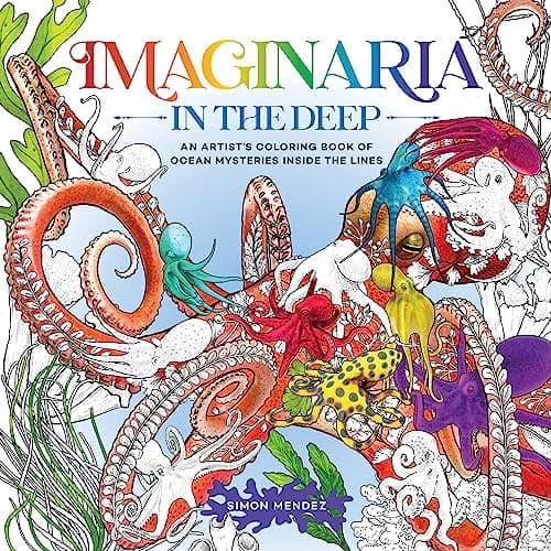 Cover of In The Deep: An Artist's Coloring Book of Ocean Mysteries Inside the Lines (Imaginaria)