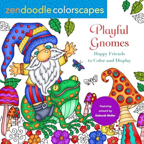 Cover of Playful Gnomes: Happy Friends to Color and Display (Zendoodle Colorscapes)