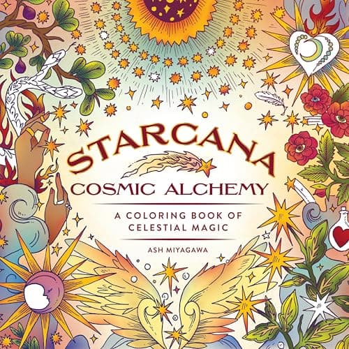 Cover of Cosmic Alchemy: A Coloring Book of Celestial Magic (Starcana)