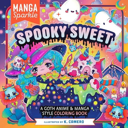 Cover of Spooky Sweet: A Goth Underworld of Anime & Manga Style Coloring Art (Manga Sparkle)