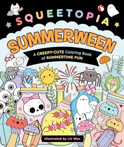Cover of Summerween: A Creepy-Cute Coloring Book of Summertime Fun (Squeetopia)