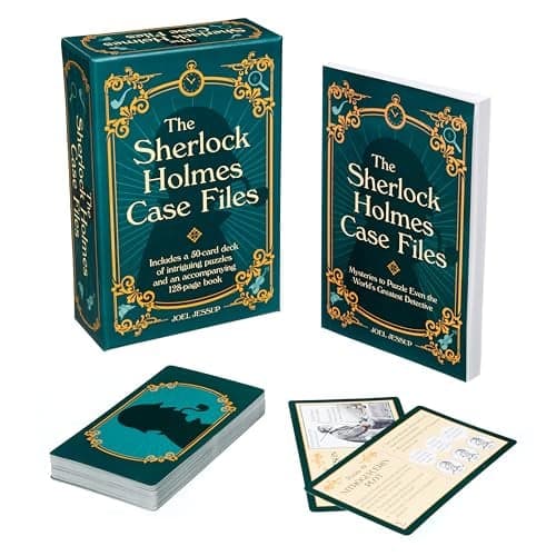 Cover of The Sherlock Holmes Case Files: Includes a 50-Card Deck of Absorbing Puzzles and an Accompanying 128-Page Book (Sirius Leisure Kits)