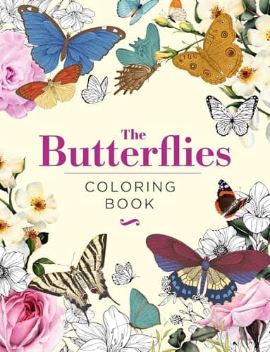 Cover of The Butterflies Coloring Book (Hardback Vintage Coloring)