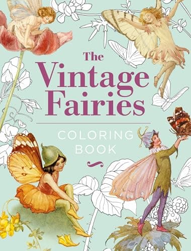 Cover of The Vintage Fairies Coloring Book (Hardback Vintage Coloring)