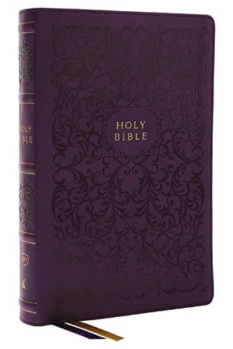 Cover of KJV Center-Column Reference Bible (8743PURI, Purple Leathersoft, Thumb Index)