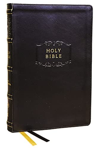 Cover of KJV, Center-Column Reference Bible With Apocrypha (#9743BK - Black Leathersoft)