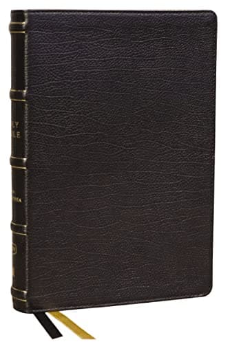 Cover of KJV, Center-Column Reference Bible With Apocrypha (Thumb Indexed, #9746BK - Black Genuine Leather)