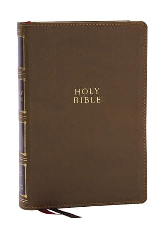 Cover of KJV, Compact Center-Column Reference Bible (Thumb Indexed, 8573BRNI - Brown Leathersoft)