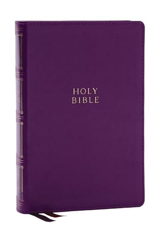 Cover of KJV Compact Center-Column Reference Bible (8573PURI, Purple Leathersoft, Thumb Index)