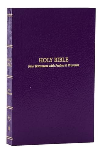 Cover of KJV,  Pocket, New Testament Holy Bible: With Psalms & Proverbs (#6990PUR - Purple Softcover)