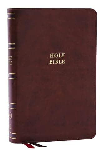 Cover of NKJV, Single-Column, Verse-By-Verse Reference Bible (#6793BRN - Brown Leathersoft)