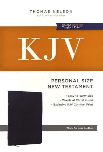 Cover of KJV, Personal Size New Testament Bible (#8666BK - Black Genuine Leather)