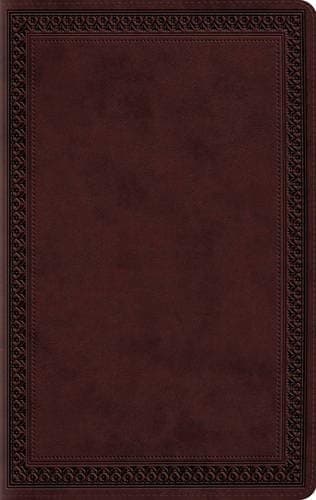 Cover of ESV Large Print Value Thinline Bible (TruTone Mahogany, Border Design)