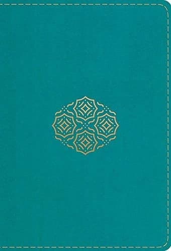 Cover of ESV Large Print Compact Bible (TruTone Teal, Bouquet Design)