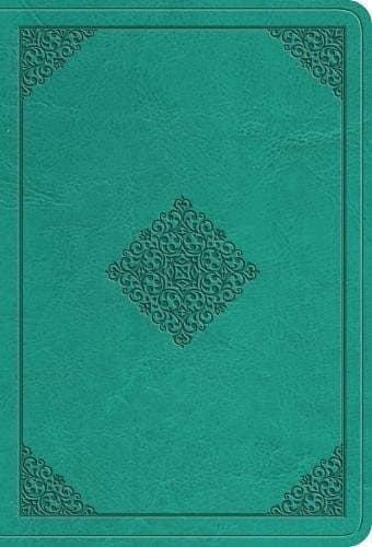 Cover of ESV, Value Large Print Compact Bible (TruTone, Teal, Ornament Design)