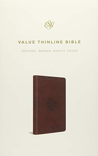 Cover of ESV Value Thinline Bible (TruTone Brown Mosaic Cross Design)