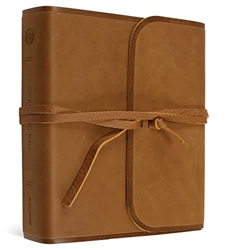 Cover of ESV, Journaling Bible (Brown, Natural Leather, Flap With Strap)