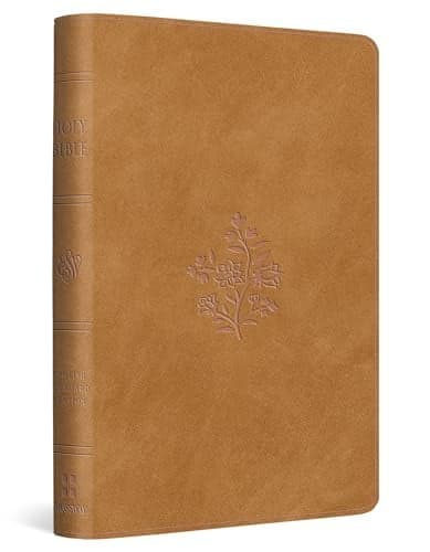 Cover of ESV, Compact Holy Bible (TruTone, Nubuck Caramel, Wildflower Design)