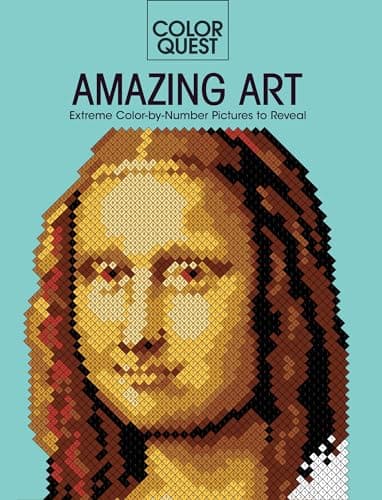 Cover of Amazing Art: Extreme Color-by-Number Pictures to Reveal (Color Quest)