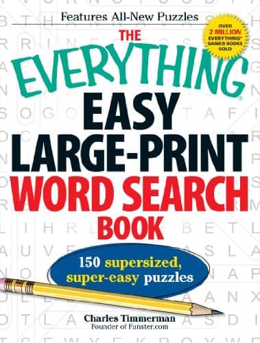 Cover of Easy Large-Print Word Search Book (The Everything)